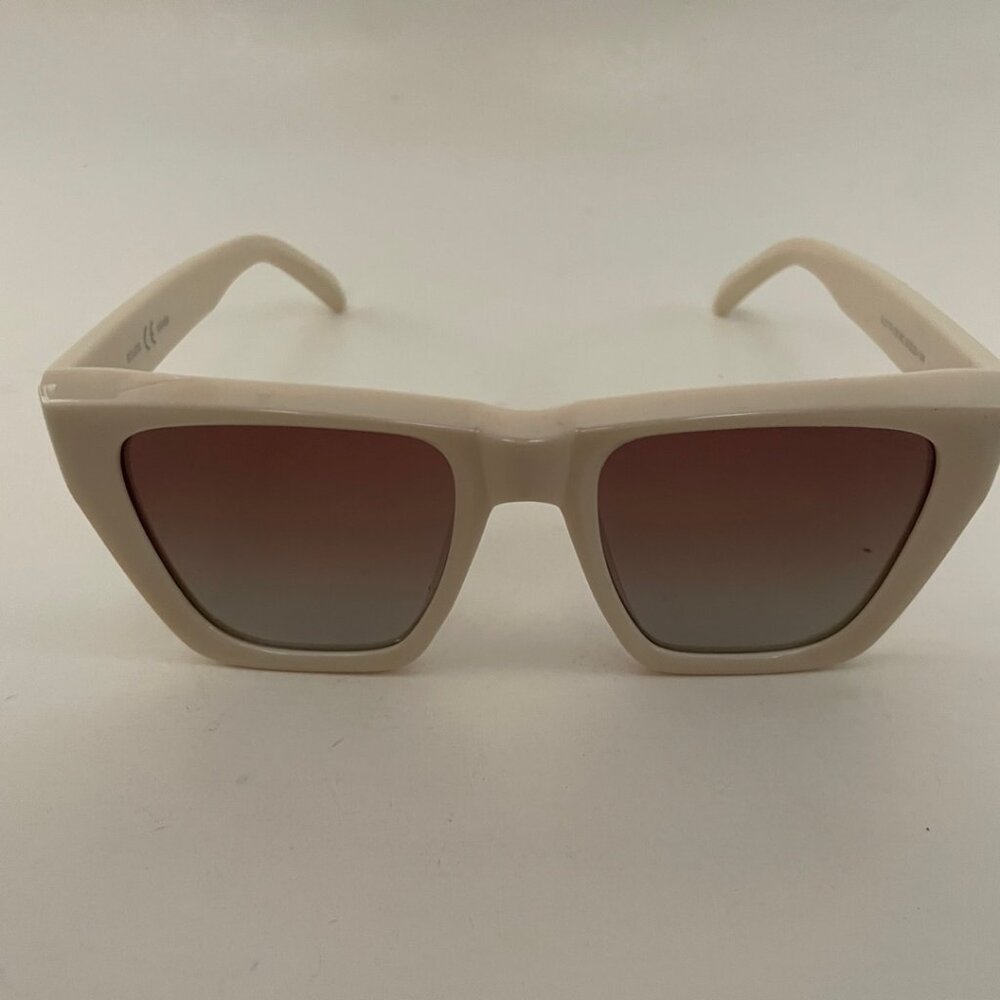 Cream White Oversized Square Sunglasses